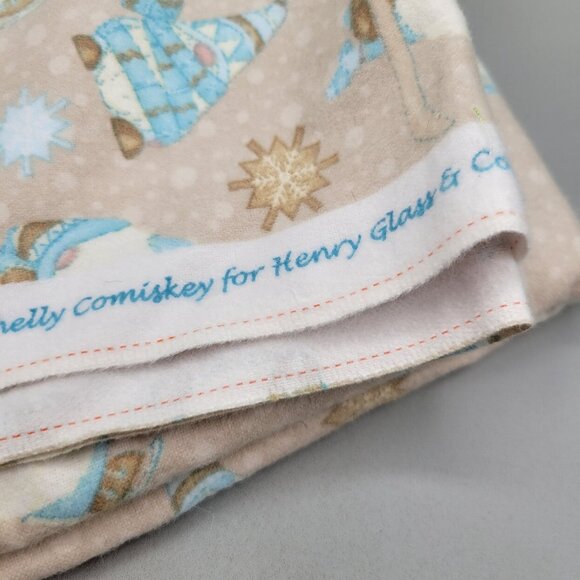 I Love Sn Gnomies Flannel Fabric Shelly Comiskey Henry Glass and Co 1.25 Yards - Picture 4 of 5